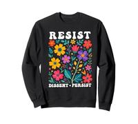 Floral résiste à la dissidence persiste féministe femmes protestation justice Sweatshirt