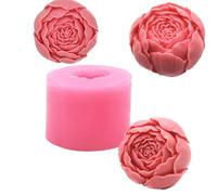 Floral Rose Forme Rond Savon Moule, Silicone Moule Chocolat Plateau, Fait Maison Fabrication Du Artisanat Bricolage Art de Bougies Moulage Outil,Gâteau Decration Pâtisserie pour Saint Valentin Mariage