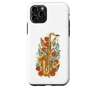 Floral Saxophone Jazz Music Saxophonist Coque pour iPhone 11 Pro