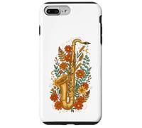 Floral Saxophone Jazz Music Saxophonist Coque pour iPhone 7 Plus/8 Plus