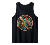 Floral Sea Turtle Earth Day Ecology Femmes Filles Océan Débardeur