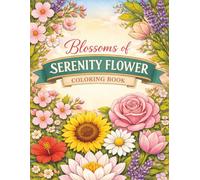 Floral Serenity Flower Coloring book for Teen and Adult: Simple Flowers & Stems for Relaxation, Mindfulness and Stress Relief