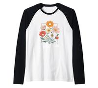 Floral Skin Therapist Fleuriste Soins de la peau Esthéticienne Manche Raglan