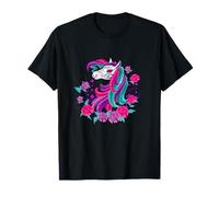 Floral Sugar Skull Horse Dia De Muertos - Boho Women T-Shirt