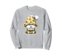 Floral Summer Gnome Make A Little Wish Dandelion Flower Sweatshirt