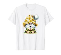 Floral Summer Gnome Make A Little Wish Dandelion Flower T-Shirt