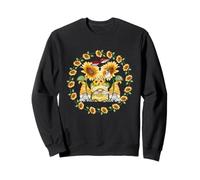 Floral Sunflower GNOME with Ladybugs for Spring and Gardener Sweatshirt