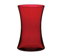 Floral Supply Online Vase de Rassemblement de 20,3 cm avec livret de Guide des Fleurs - Vase décoratif en Verre pour Arrangements Floraux, Mariages, décoration d'intérieur ou Bureau (Rouge)