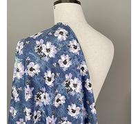 Floral Tissu denim au mètre Tissus en coton jean lavé Jacquard tissu jean pour couture 145 cm De Large Pour la couture, le bricolage, la décoration intérieure Matériel de Couture(Size:145cmx100cm)