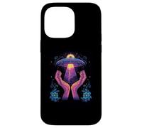 Floral UFO Alien Core Space Flower Secret Touch Coque pour iPhone 14 Pro Max