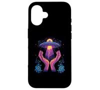 Floral UFO Alien Core Space Flower Secret Touch Coque pour iPhone 16