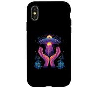 Floral UFO Alien Core Space Flower Secret Touch Coque pour iPhone X/XS