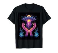 Floral UFO Alien Core Space Flower Secret Touch T-Shirt