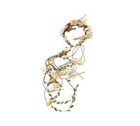 Floral Vine Tassel Headband For Women - Boho Fresh Flower Wreath Hair Hoop, Vacation Wedding Photo Prop Accessory