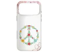 Floral Watercolor Hippie Lover Hibiscus Flower Peace Sign Coque pour iPhone 17 Pro Max