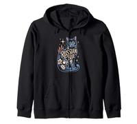 Floral Whimsical Russian Blue Cat Russian Blues Maltese Sweat à Capuche