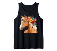 Floral Wild Horse Girl Country Horse Riding Daughter Girls Débardeur