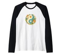 Floral Yin Yang Balance Nature Harmonie Art Manche Raglan