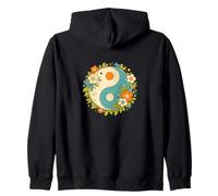 Floral Yin Yang Balance Nature Harmonie Art Sweat à Capuche