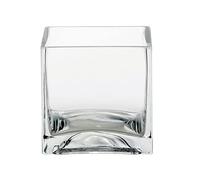 Floralcraft® Vase cube en verre de 12 cm pour arrangements floraux, décoration d'intérieur, fête de mariage, jardinière, terrarium, bougeoir