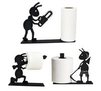 FloralGrace Ensemble De 3 Supports De Papier Toilette Fourmi Support Rigolo pour Papier Hygiénique Autoportant Salle De Bain Porte-Rouleaux Noir Imprimé en 3D avec Fourmi