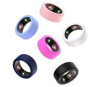 FloralGrace Lot de 6 Coques de Protection pour bagues intelligentes en Silicone Anti-Rayures compatibles avec Oura Ring Gen 3/Ultrahuman Ring Air/Galaxy Ring pour 6-13 Tailles
