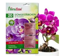Floraline® | 20 bâtonnets d'engrais pour orchidées | engrais jusqu'à 100 jours | fleurs magnifiques et croissance saine | Utilisation douce