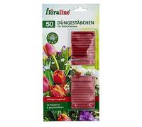 floraline® 50x Blühpflanzen - Düngestäbchen | pro Stäbchen : Dünger für bis zu 100 Tage prächtige Blumen mit wundervollen Blüten | für z. Bsp. Rosen, Dahlien, Orchideen, Begonien, Hibiskus