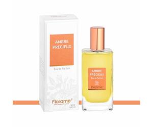 Florame Eau de Parfum Ambre Précieux 50 ml - Notes Orientales & Chaudes - Encens, Vanille, Patchouli - Fabriquée en France