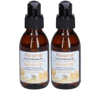 Florame huile de massage base neutre bio Huile 2x120 ml