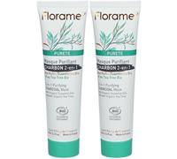 Florame PURETE Masque Purifiant CHARBON 2-en-1 Masque(S) Pour Le Visage 2x65 ml