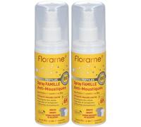 Florame Spray Famille Anti-Moustiques Bio Vêtements Liquide 2x90 ml