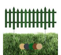 Floranica 1 pièce clôture décorative à piquets 100 cm de long avec poteaux métalliques clôture pour jardin ou potager hauteur 40 cm vert