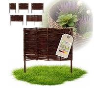 Floranica 1 pièce Clôture en osier 60 cm x 60 cm - Panneau de jardin tressé Palissade Clôture naturelle Bordure de massif
