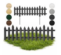 Floranica 3 pièces clôture décorative à piquets 100 cm de long avec poteaux métalliques clôture pour jardin ou potager hauteur 40 cm anthracite