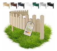 Floranica Barrière de Jardin Bois ondulée 200 x 15 cm, Non traité | Rollborder flexible en pin pour massif, potager et pelouse, en forme d'onde - brut, à finir soi-même