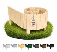 Floranica Bordure de Jardin en Bois 10 x 200 cm Naturel Flexible Bordurette de Pelouse Rollborder Palissade de Gazon