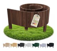 Floranica Bordure de Jardin en Bois Flexible 30 x 200 cm Brune avec piquets, idéale pour délimiter pelouse et massifs de Fleurs