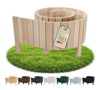 Floranica Bordure de Jardin en Bois Flexible 40 x 200 cm Non-traité avec piquets, idéale pour délimiter pelouse et massifs de Fleurs