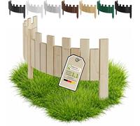 Floranica Bordure de Potager Bois 100 x 20 cm, Non traité | Rollborder flexible en pin pour massif, potager et pelouse, à bord crénelé - brut, à finir soi-même