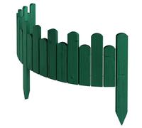 Floranica Bordure Jardin 20 cm, Vert, 100cm, clôture Bois Flexible, palissade, Rouleau Bordure, Bord pelouse, clôture enfichable