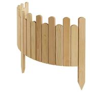 Floranica Bordure Jardin 30 cm, Naturel, 100cm, clôture Bois Flexible, palissade, Rouleau Bordure, Bord pelouse, clôture enfichable