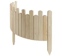 Floranica Bordure Jardin 30 cm, Non traité, 100cm, clôture Bois Flexible, palissade, Rouleau Bordure, Bord pelouse, clôture enfichable