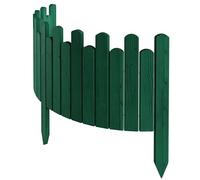 Floranica Bordure Jardin 30 cm, Vert, 100cm, clôture Bois Flexible, palissade, Rouleau Bordure, Bord pelouse, clôture enfichable