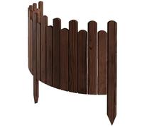 Floranica Bordure Jardin 40 cm, Marron, 100cm, clôture Bois Flexible, palissade, Rouleau Bordure, Bord pelouse, clôture enfichable