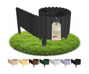 Floranica Bordure Jardin H 10 x L 200 cm Anthracite Bordurette Bois Flexible