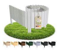 Floranica Bordure Jardin H 30 x L 200 cm Blanc Bordurette Bois Flexible