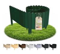 Floranica Bordure Jardin H10 x L200 cm Vert Bordurette Bois Flexible