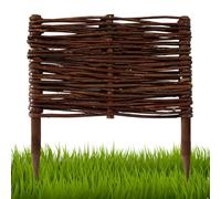 Floranica Bordures de Parterre en Saule 1 pièce 20 cm x 30 cm Clôture en Bois de Osier pour Bordure Plate-Bande Palissade Bordures de Fleurs Décoratives Panneau en Saule