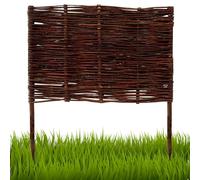 Floranica Bordures de Parterre en Saule 1 pièce 60 cm x 60 cm Clôture en Bois de Osier pour Bordure Plate-Bande Palissade Bordures de Fleurs Décoratives Panneau en Saule